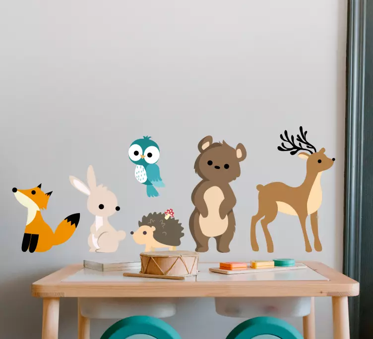 Sticker cameretta Disegno degli animali del bambino - TenStickers