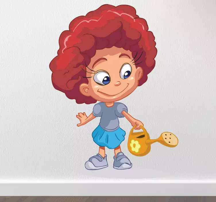 Adesivo cameretta bimba con annaffiatoio - TenStickers