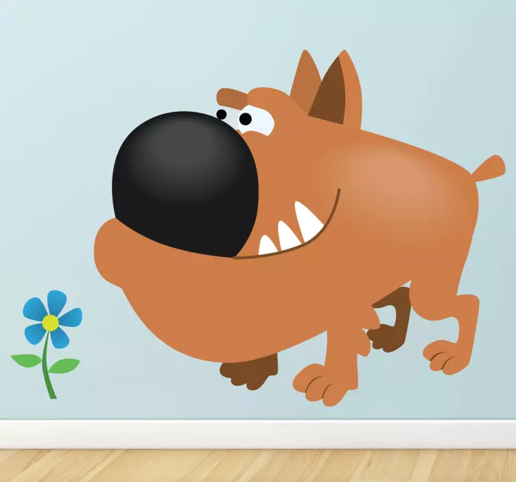 Adesivo cameretta bulldog marrone - TenStickers
