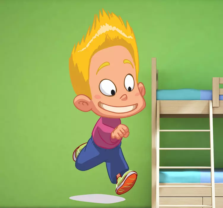 Adesivo cameretta capelli a spazzola - TenStickers