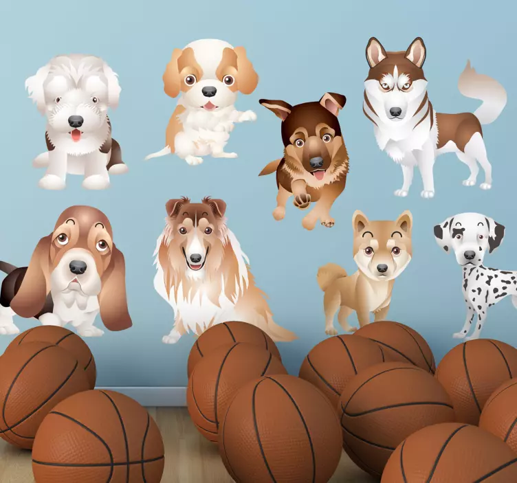 Adesivo cameretta collezione cuccioli 2 - TenStickers