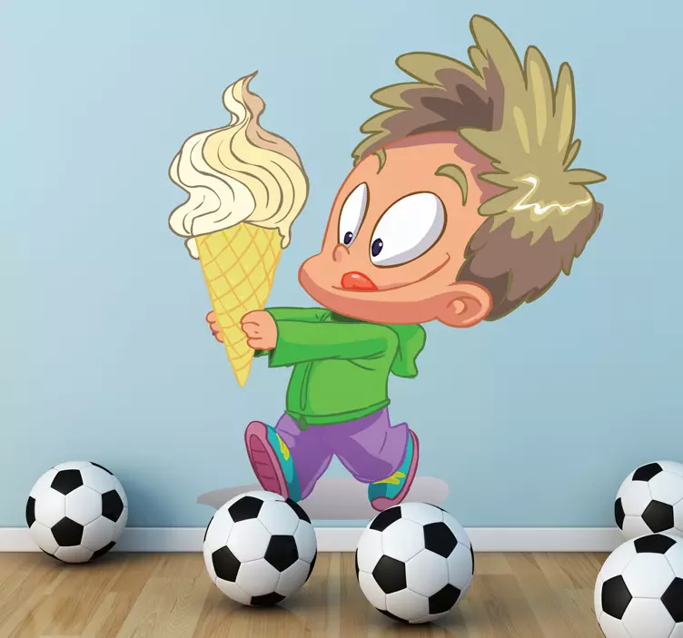 Adesivo cameretta cono alla panna - TenStickers