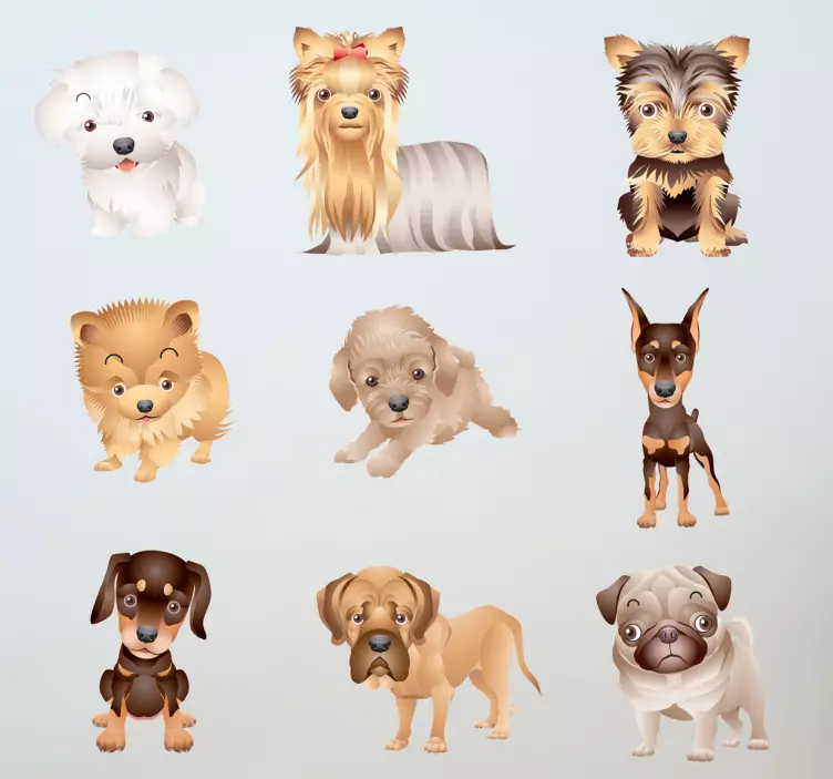 Adesivo cameretta cuccioli - TenStickers