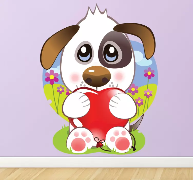 Adesivo cameretta cucciolo amore - TenStickers