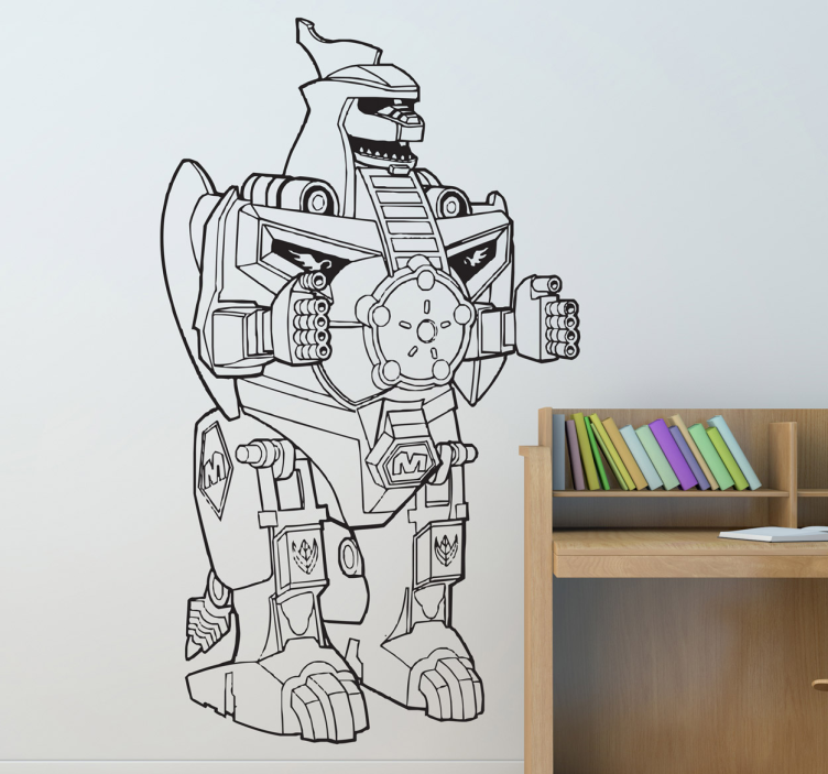 Adesivo cameretta Dragonzord Power Rangers - TenStickers