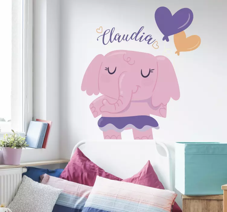 Adesivo cameretta illustrazione elefante - TenStickers