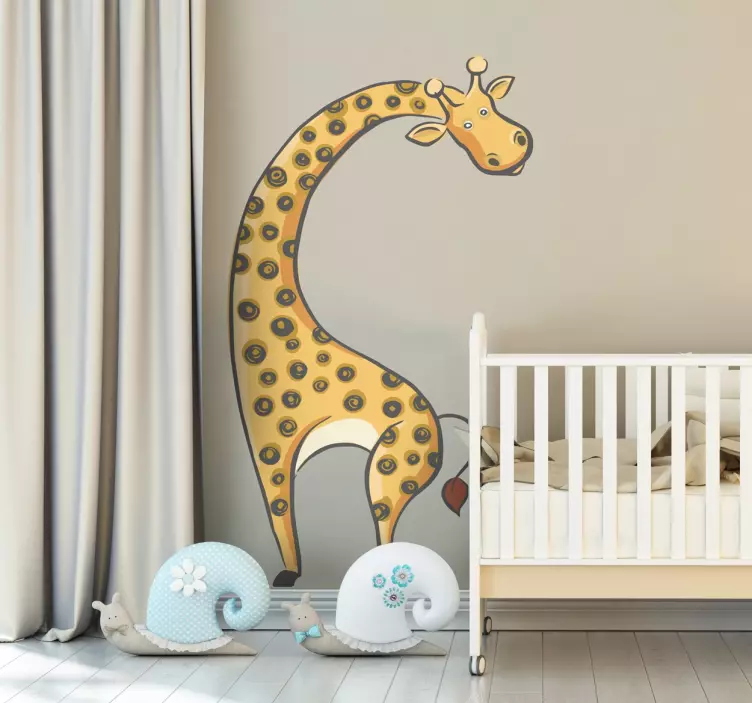 Adesivo cameretta illustrazione giraffa - TenStickers