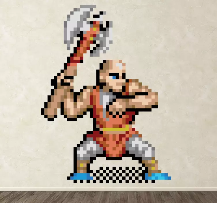Adesivo cameretta personaggio in 8 bit - TenStickers