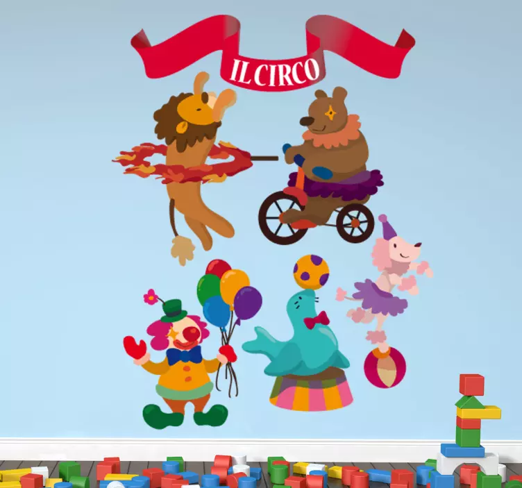Adesivo cameretta set circo - TenStickers