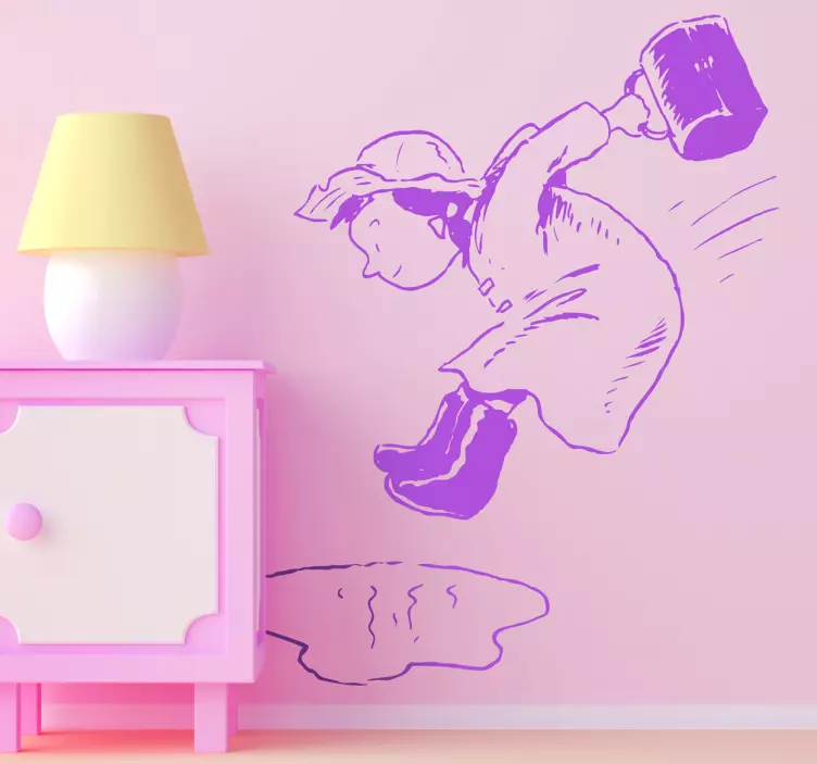 Adesivo cameretta viva la pioggia - TenStickers