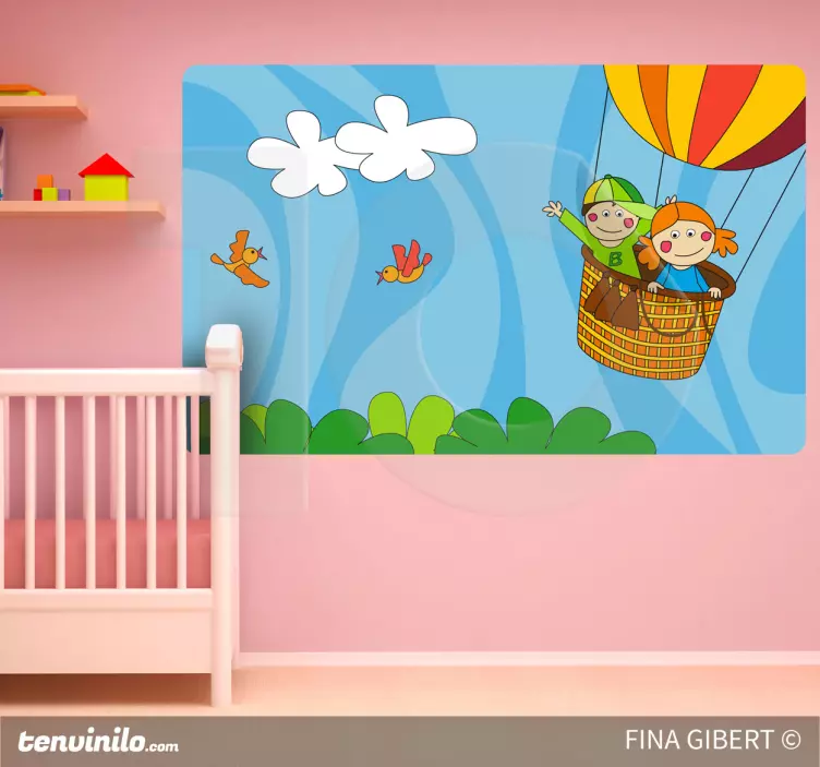 Adesivo cameretta volando insieme - TenStickers