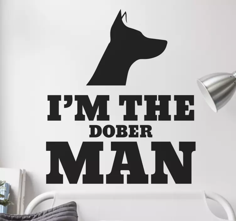 Adesivo cane dobermann monocolore - TenStickers
