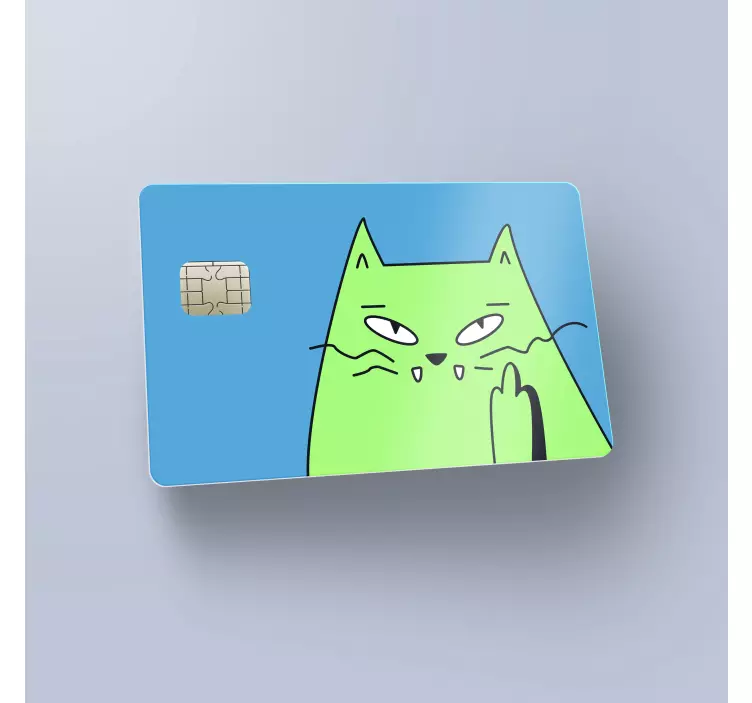 Adesivo carta di credito con gatto che fa gesto - TenStickers