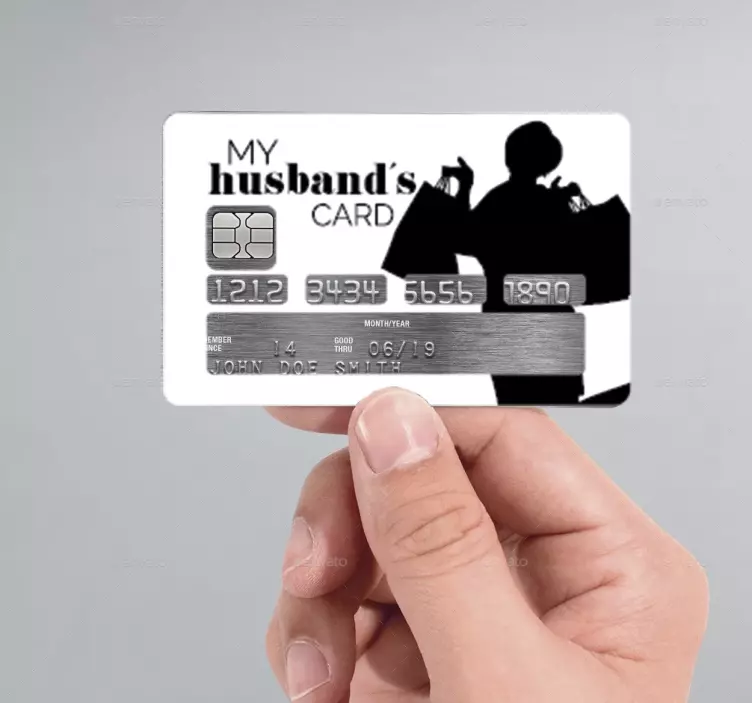 Adesivo carta di credito My Husband's card - TenStickers