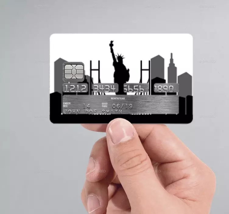 Adesivo carta di credito New York - TenStickers