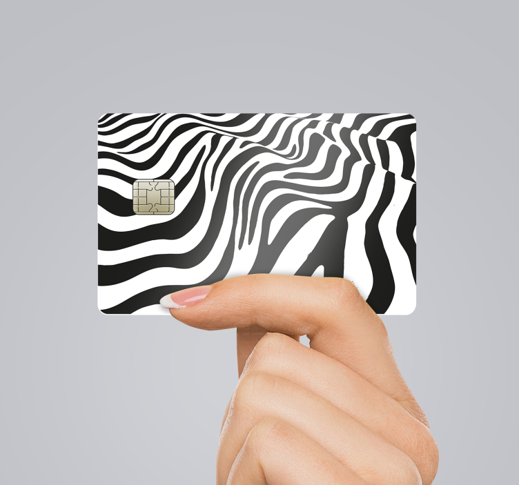 Adesivo carta di credito stampa zebra originale - TenStickers
