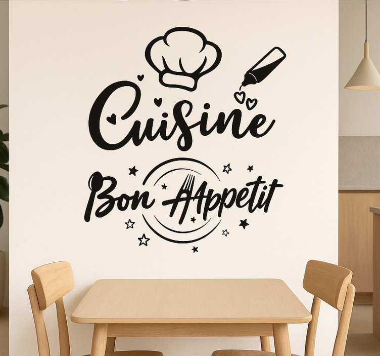 Adesivo chef cucina buon appetito - TenStickers