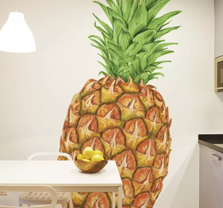 Adesivo cibo ananas acquarello - TenStickers