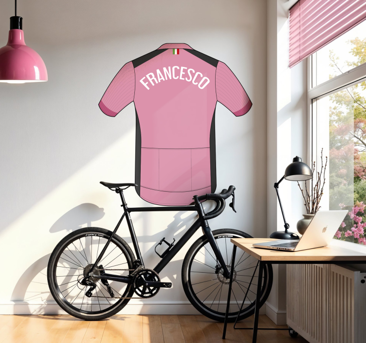 Adesivo ciclismo maglia rosa - TenStickers