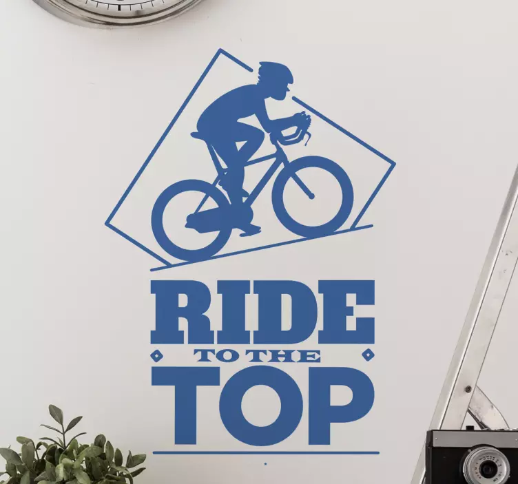Adesivo ciclismo To the Top - TenStickers