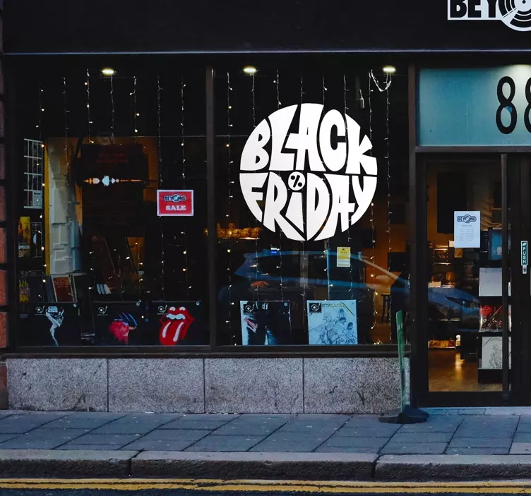 Adesivo circolare con "Black Friday" - TenStickers