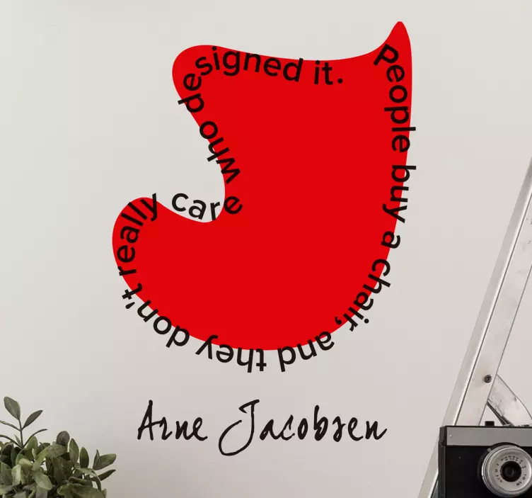 Adesivo citazione Arne Jacobsen - TenStickers