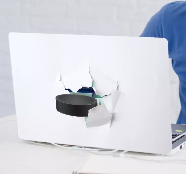 Adesivo computer disco hockey - TenStickers