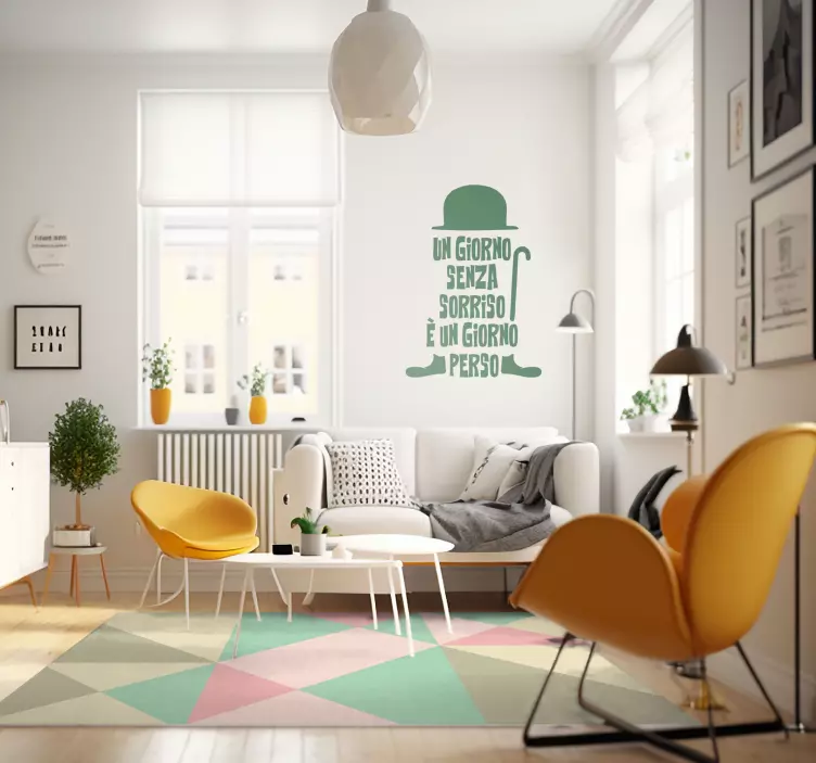 Adesivo con citazione di Charlie Chaplin - TenStickers