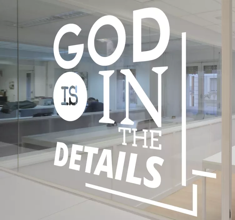 Adesivo con frase celebre Mies van der Rohe - TenStickers