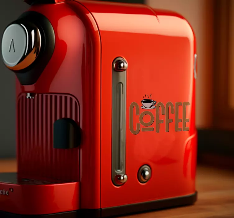 Adesivo con scritta "coffee" vintage - TenStickers