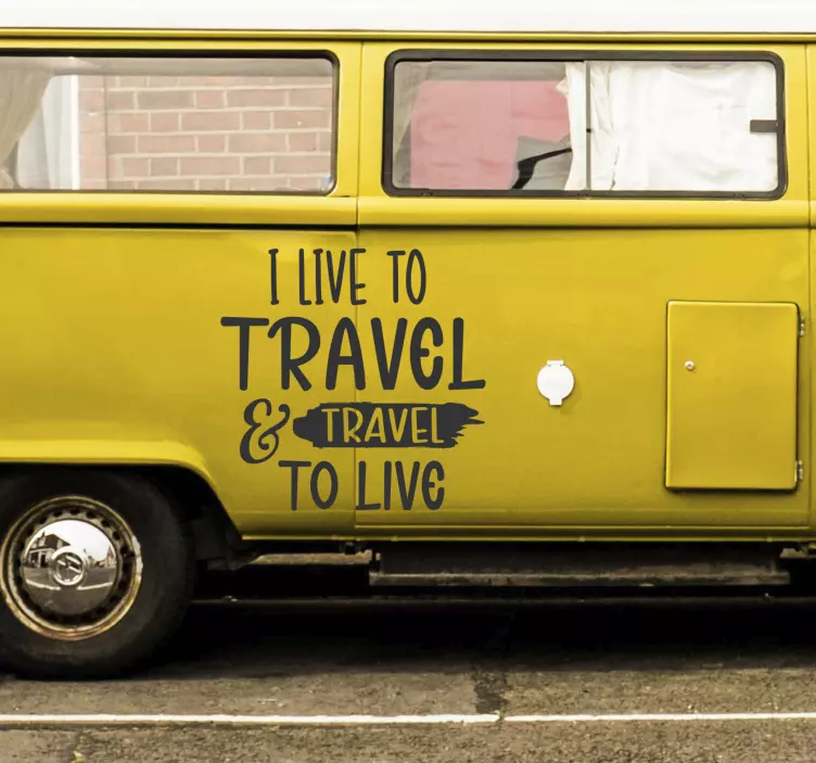 Adesivo camper con scritta per viaggiatori - TenStickers
