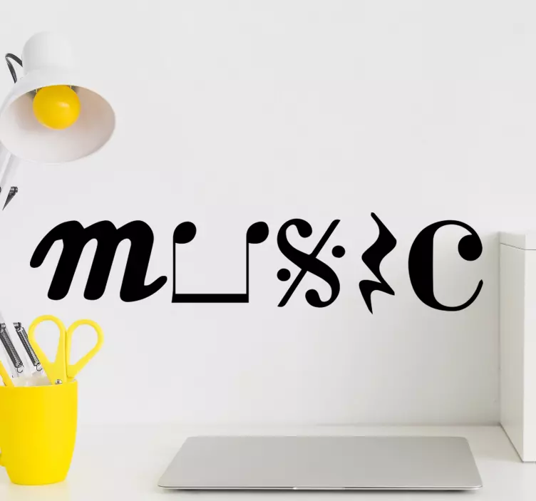Adesivo da parete con simboli musicali - TenStickers