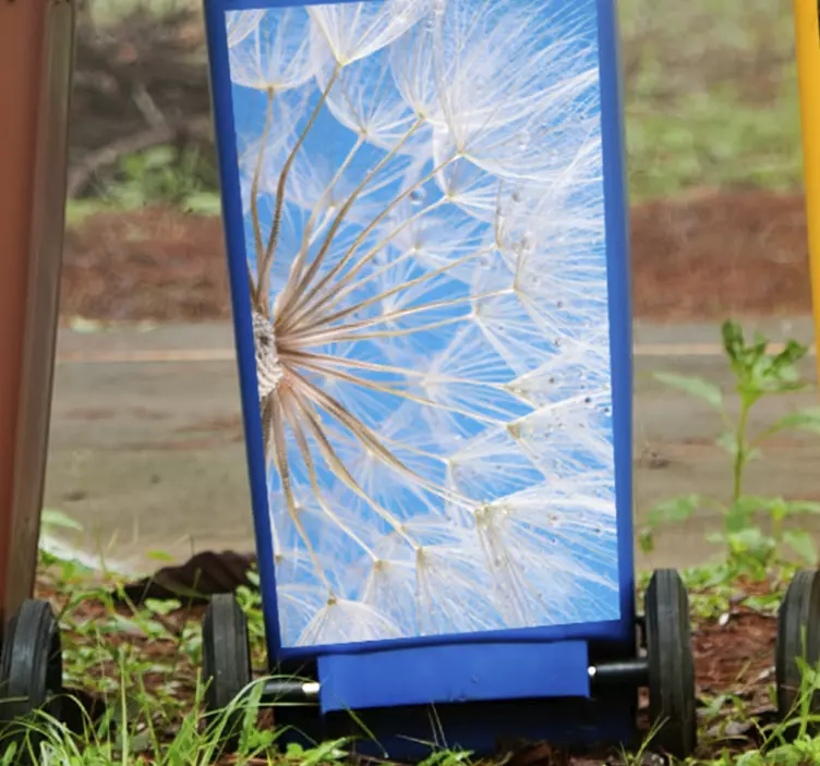 Adesivo contenitore dettaglio floreale di tarassaco - TenStickers