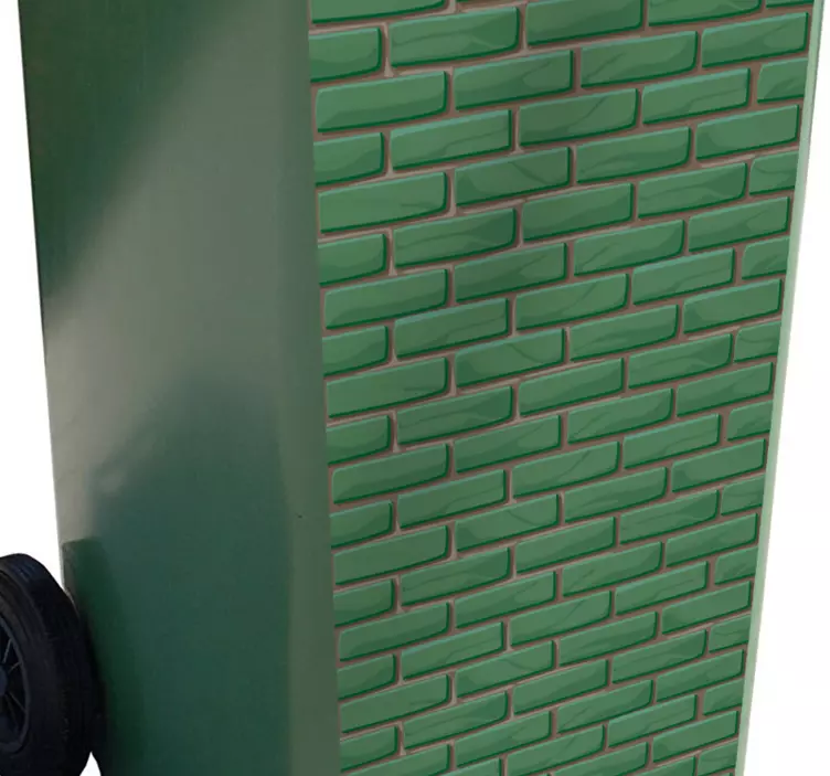 Adesivo contenitore modello di mattoni verdi - TenStickers