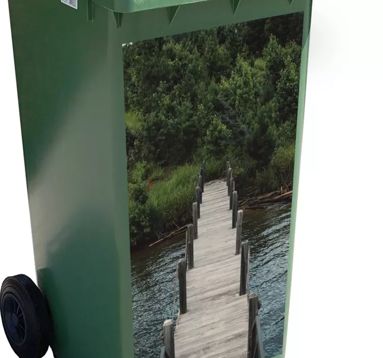 Adesivo contenitore sentiero panoramico in legno - TenStickers