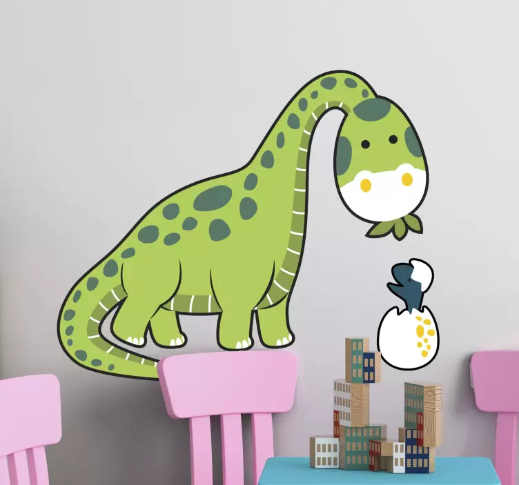 Adesivo cucciolo di dinosauro carino - TenStickers