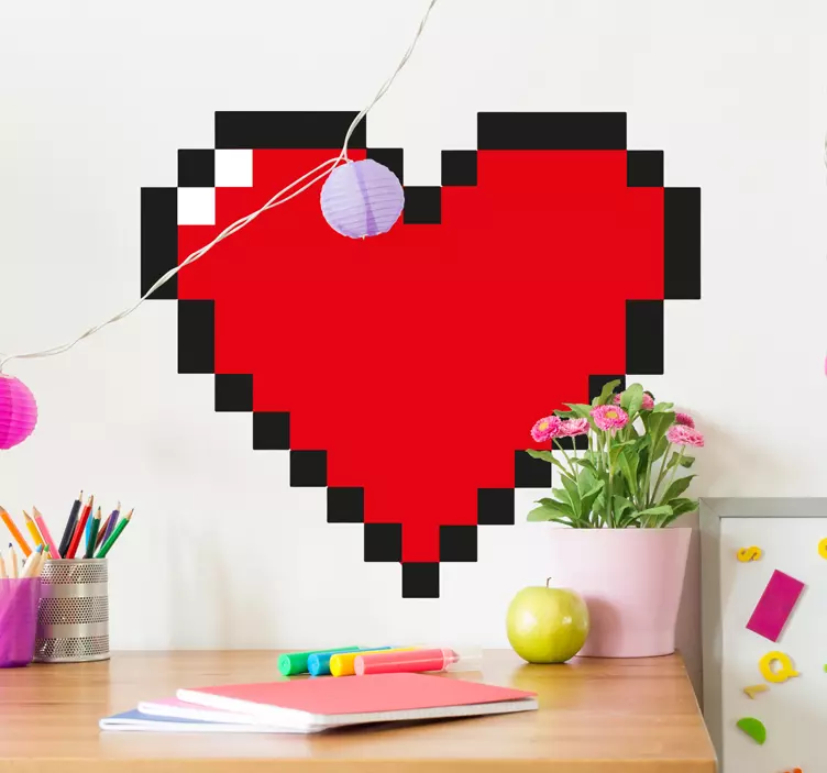 Adesivo cuore pixellato - TenStickers