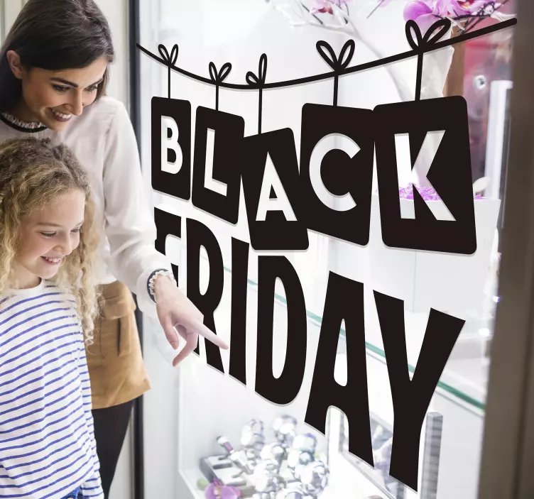 Vetrofania scritta per black friday - TenStickers