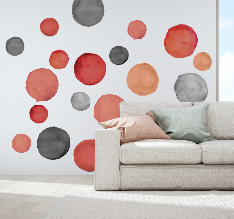 Adesivi con forme circolari di diversi colori - TenStickers