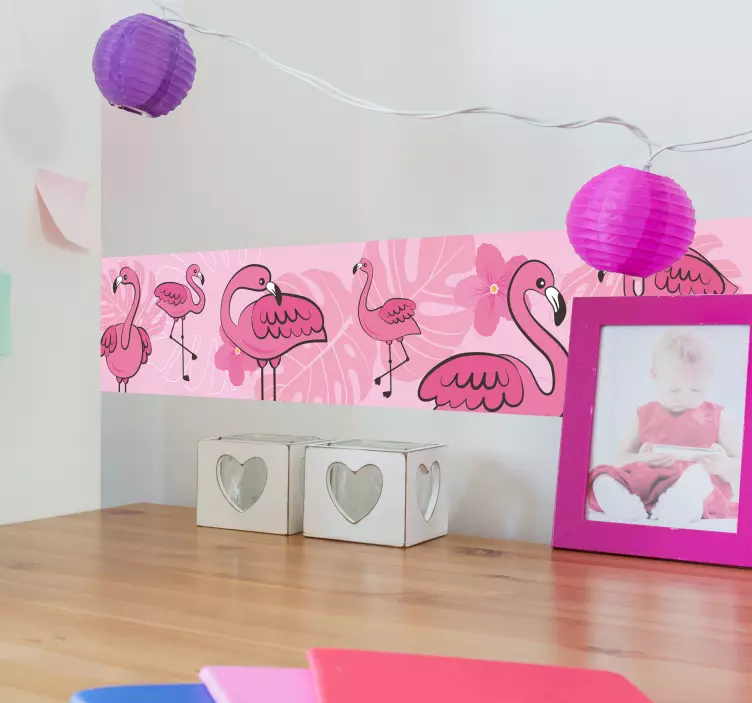 Adesivo murale con fenicotteri rosa - TenStickers