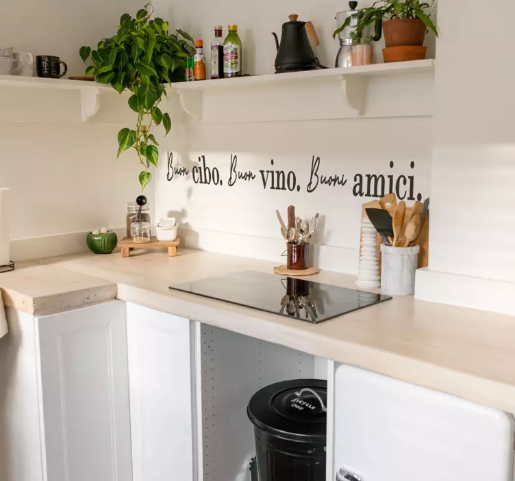Adesivo per cucina con frase - TenStickers
