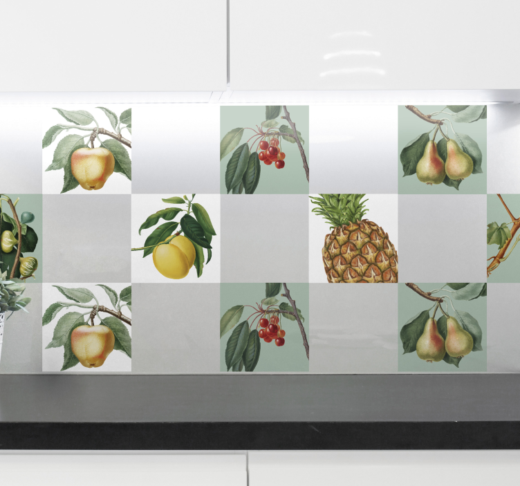 Adesivo cucina da parete con frutta in crescita - TenStickers