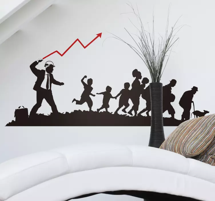 Dittatura bancaria o democrazia sticker in vinile - TenStickers