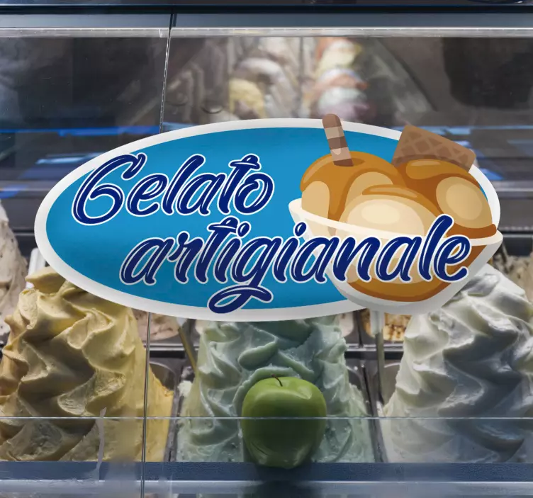 Adesivo da parete gelato artigianale - TenStickers