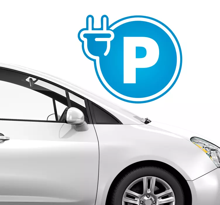 Adesivo per parcheggio per auto elettriche - TenStickers