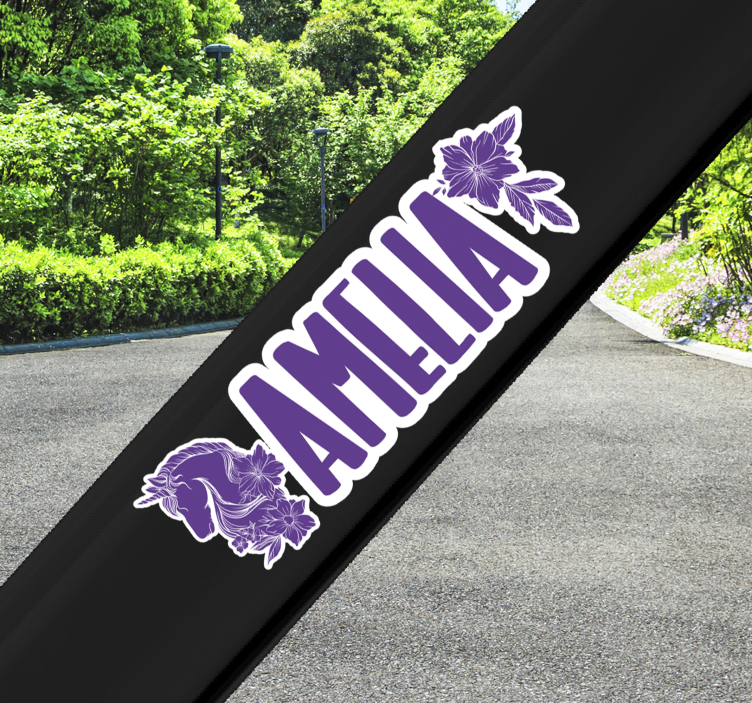 sticker bici unicorno personalizzabile bella - TenStickers