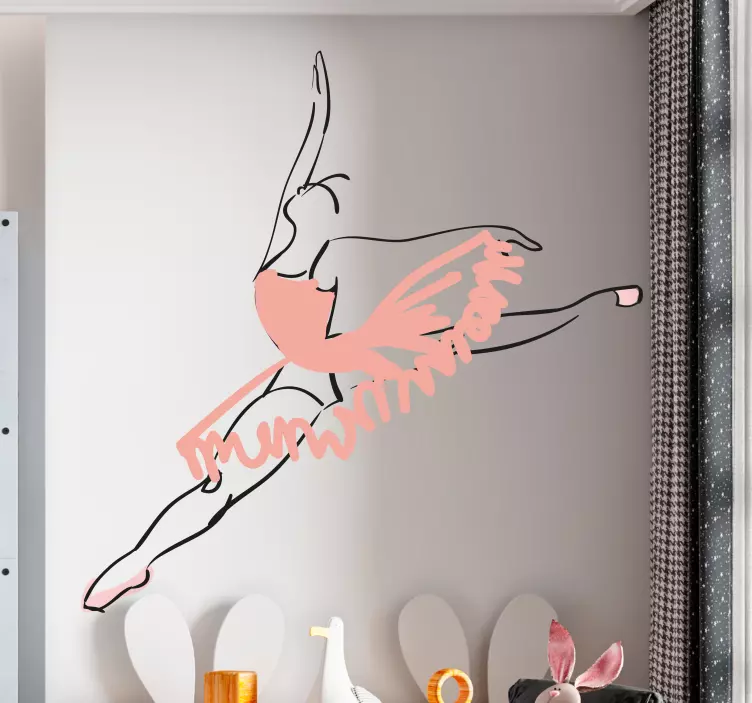 Adesivo danza schema di ballerina - TenStickers