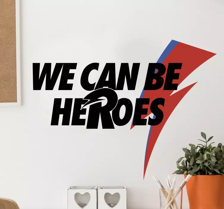 Adesivo David Bowie heroes - TenStickers