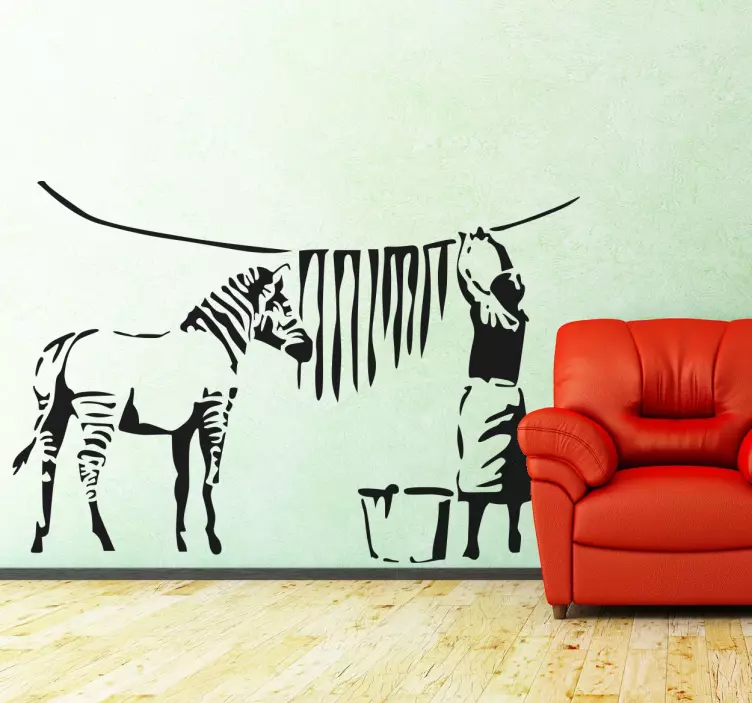 Adesivo decorativo Banksy Zebra - TenStickers
