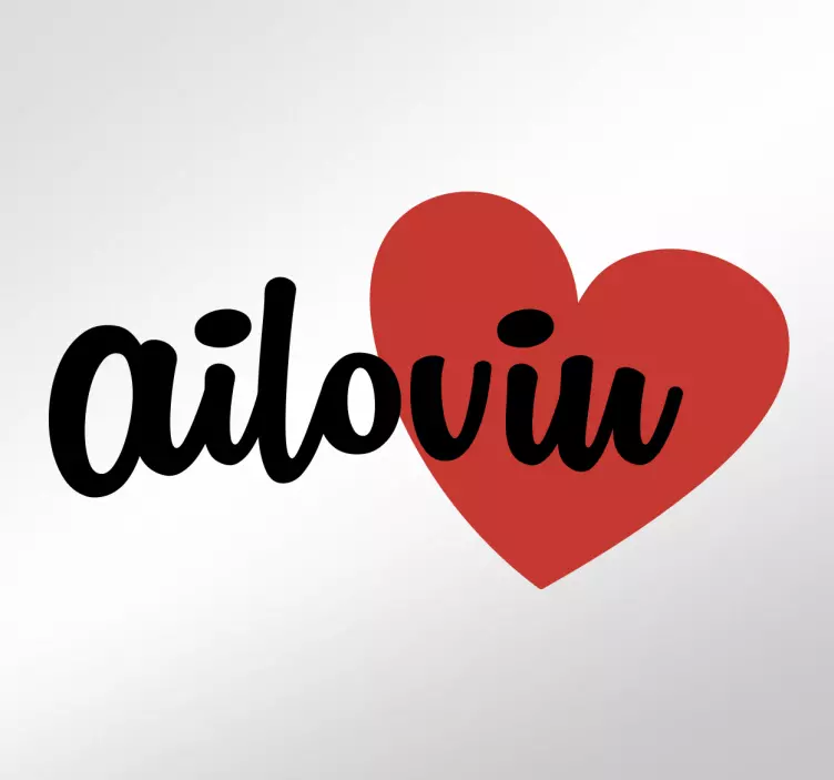 Adesivo decorativo Ai lov iu - TenStickers